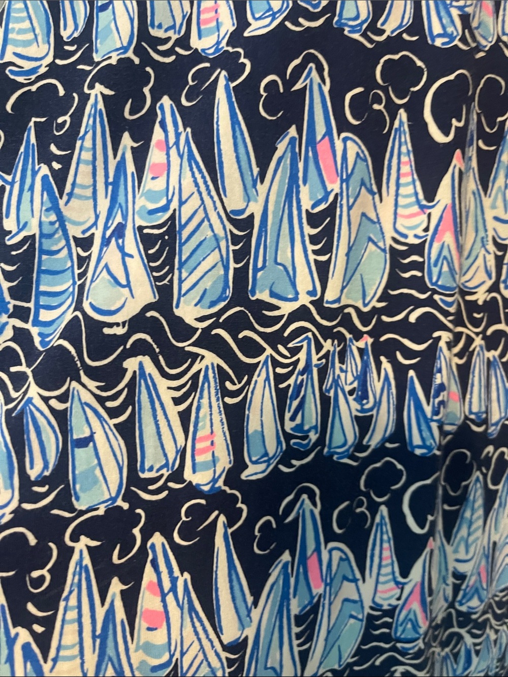 Lilly Pulitzer Kristen Swing Dress “Low Tide” print Blue Sailboat Dress - Picture 4 of 6